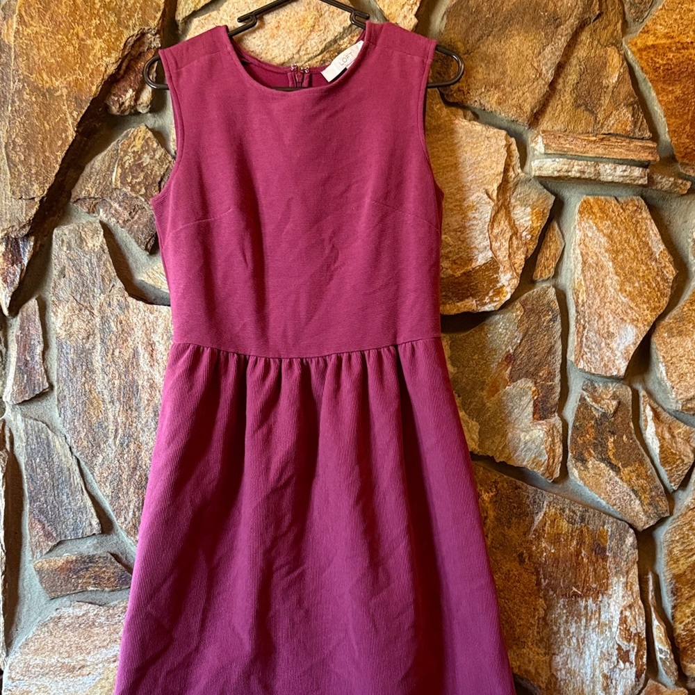 LOFT Burgundy Casual Kids Dress